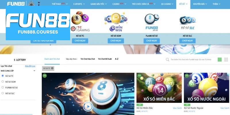 Xổ số SLC Fun88 – Thử vận số hôm nay, nhận quà cực mê 3 Các loại Xổ số SLC
