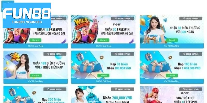 Khuyến Mãi Fun88 2 Các chương trình khuyến mãi fun88