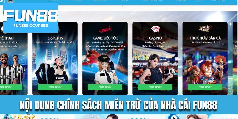 Nội dung miễn trừ trách nhiệm fun88